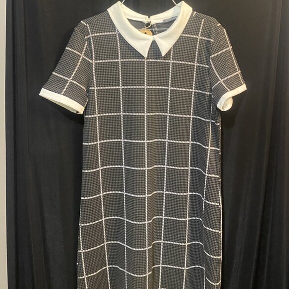 🍄487-You Are Frocking Cute💛 Suzy Shier Collared Black & White Frock - Picture 11 of 12